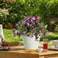 thumbnail image 6 of Artificial Fake Flowers Plants for Outdoor Decoration, Realistic Faux Petunias Silk Flower UV Resistant No Fade Floral for Home Outside Garden Balcony Yard Porch Indoor Decor, 1Pc(Pink,27x17"), 6 of 9