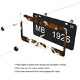 thumbnail image 5 of Brown Cow Print License Plate Frames for Women Men Car Plate Holder Cover Metal Tag Aluminum Car Accessories Front Rear Plate Decor, 5 of 6
