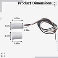 thumbnail image 4 of Door Window Magnetic Contact Sensor Switch, Wired Security Alarm Sensors 2 Pack, Recessed Reed Switch for Home Security System, Surface Mount Door Contacts for Burglar Detection, 4 of 5