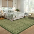 thumbnail image 2 of Memoryfield 10' x 13' Modern Geometric Area Rug, Low Pile Washable Non-Shedding Soft Rug, for Living Room Bedroom, Green, 2 of 10