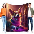 thumbnail image 1 of Corgi anti-pilling, suave, ligera, esponjosa y acogedora de lujo para hogar y cocina – Perfecta para niños y adultos, 100 x 150 cm, 1 of 6