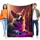 thumbnail image 1 of Corgi anti-pilling, suave, ligera, esponjosa y acogedora de lujo para hogar y cocina – Perfecta para niños y adultos,150X200cm, 1 of 6