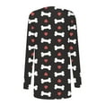 thumbnail image 5 of Women‘s Halloween Cardigan Sweater Skull Pumpkin Print Pattern Long Cardigans Sweater Coats Tops Ginger M, 5 of 5
