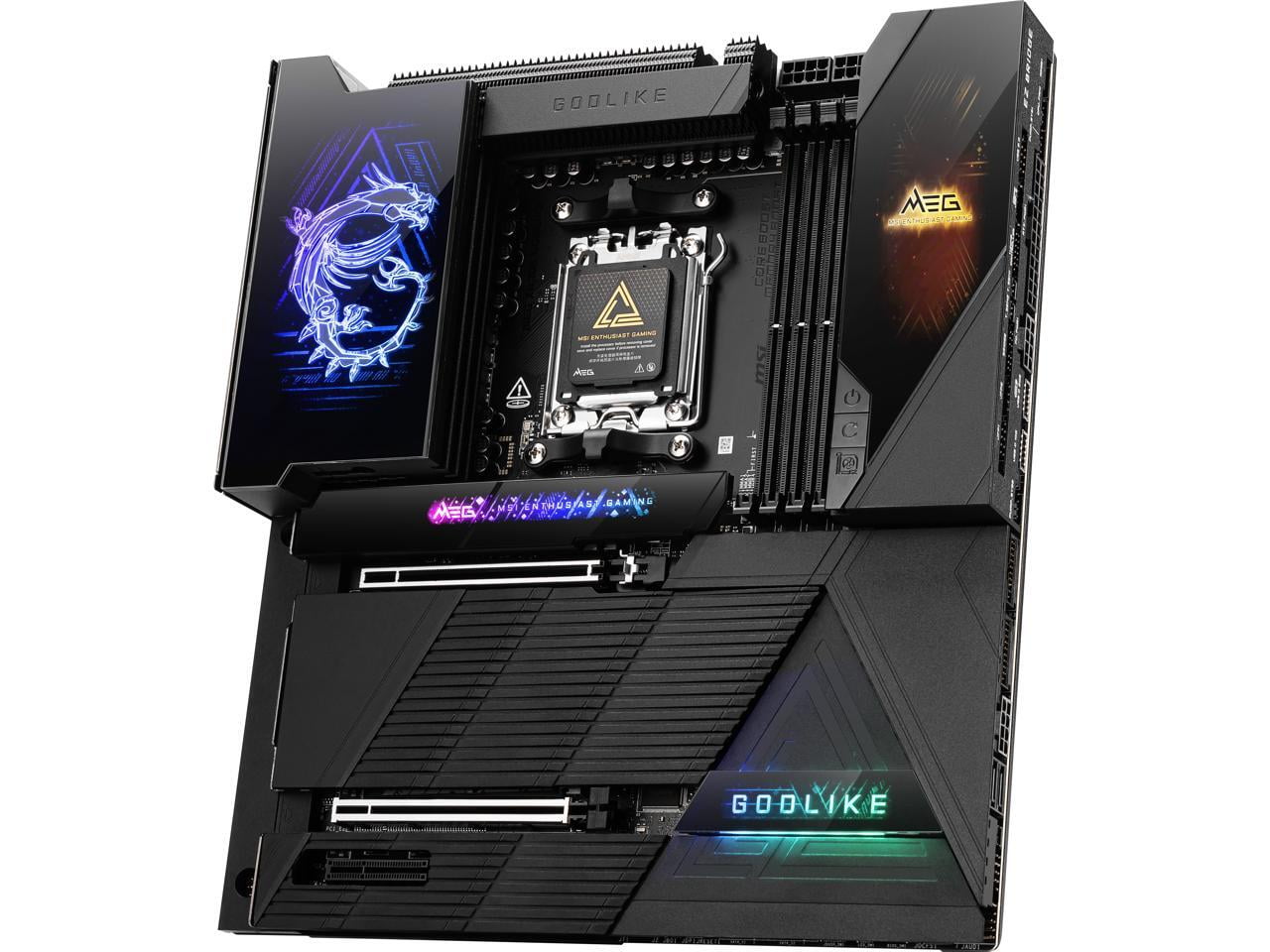 MSI MEG X870E GODLIKE Gaming Desktop Motherboard - AMD X870E Chipset - Socket AM5 - Extended ATX (megx870egodlike)