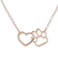 thumbnail image 1 of PVCS Collier pour Femmes Personnalisé Mode Bijoux Cristal Strass Patte de Chien Or, 1 of 4