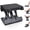 Black, variant on Foot Rest for Under Desk at Work Enlarged, Ergonomic Footrest with Adjustable Height and Angle, Foldable Foot Stool with Removable Pad Massage Beads for Office Gaming Chair Black