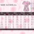 thumbnail image 4 of NAMTYQX Short Sleeve Shirts for Women Floral Stretch Breast Cancer Scrub Top Multicolor Size M, 4 of 4