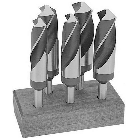 9/16"-1 5 Piece HSS Reduce Shank Drill Bit Set, Qualtech, DWDSWD