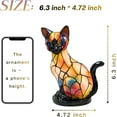 thumbnail image 6 of Cat Lamp Stained Glass, Vintage Resin Animal Lamps Tabletop Night Light, for Living Room Bedroom Home Office Decor, for Cats Lovers, 6 of 7