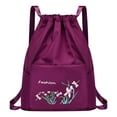 thumbnail image 4 of Kraoden Foldable Drawstring Large Capacity Embroidered Backpack, Drawstring Backpack for Women Travel Backpack, 4 of 9