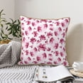 thumbnail image 6 of Xecao Lilies Flowers Print Soft Velvet Decorative Throw Pillow Covers, Square Cushion Cases for Bed, Sofa, Living Room, Car, and Indoor Outdoor Use-20"x20", 6 of 8