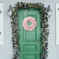 thumbnail image 3 of sunsanly Pine Artificial Christmas Wreath for Front Door Faux Pine Christmas Garland Ornaments Reusable Christmas Decorations Hanging Pendent for Parties Home Decor, 3 of 7