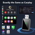 thumbnail image 5 of Wireless CarPlay Adapter for iPhone, Converts Wired to Wireless CarPlay Adapter, CarPlay Dongle Stick for Apple Wired CarPlay Cars & for iPhone 6 iOS 10+, USB & Type-C, for Gifts, Black, 5 of 10