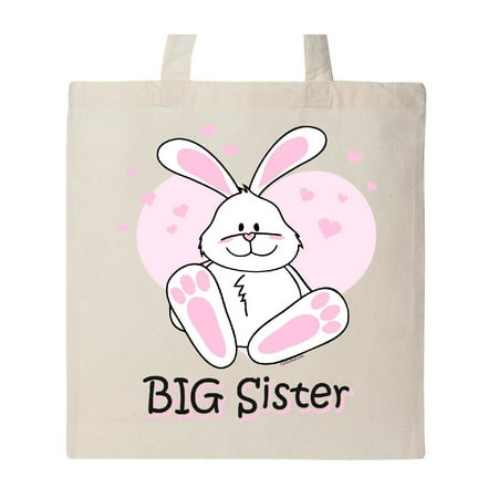 Big Sister Natural - Cute Bunny Big Sister Tote Bag Natural One Size