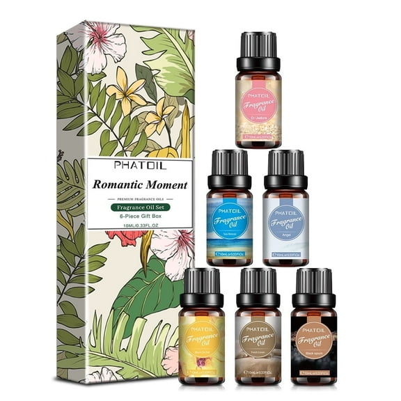 PHATOIL Fragrance Oils Set, Essential Oils for Candle Making Scents, 6x10ml Aromatherapy Oils Gift Set