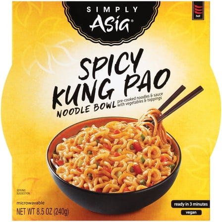 Simply Asia Spicy Kung Pao Noodle Bowl, 8.5 oz Cup (Pack of 2)