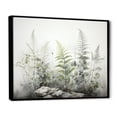 thumbnail image 2 of Designart "Ferns Silver I" Floral Floater Framed Canvas Art Print, 2 of 7