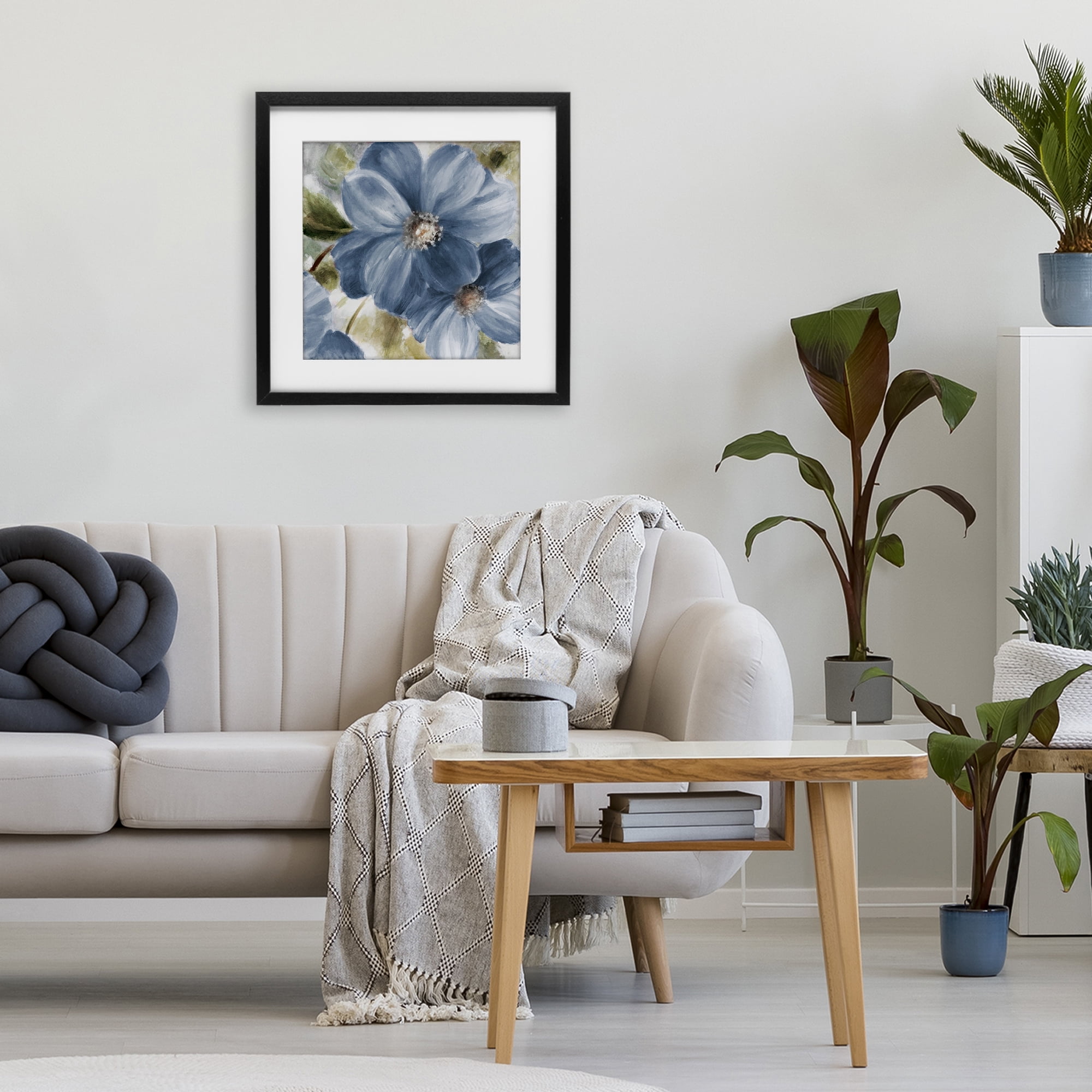Stupell Industries Walk in Blue Beauty Black Framed Print Under Glass, design by Lanie Loreth