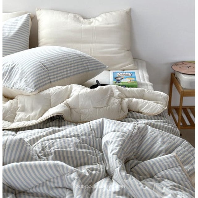 ALL4HOME Juego de cama Comodo rayas verano adulto