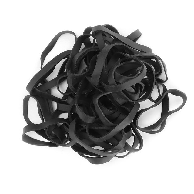 Bandas de goma negras, 50 piezas Bandas de goma de goma para tatuajes para máquina de tatuaje Bandas de goma para máquina de tatuaje de bobina Rendimiento de alta gama