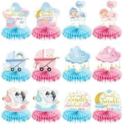 Twinkle Twinkle Little Star Gender Reveal Decorations, 12 Pcs Baby Shower Honeycomb Centerpiece for Table, Shining Star Decor Table Centerpiece for Girls Boys$$Electronics Accessories