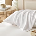 thumbnail image 3 of White Pillow Covers Queen Size - Eucalyptus Lyocell Tencel Pillow Cases, 2 Pack Soft Breathable Silky Cooling Pillow Shams Pillowcase Set of 2(White, Queen, 20x30 inch) White Queen, 3 of 3