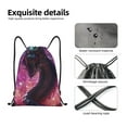 thumbnail image 4 of Kdxio Neon Futuristic Dragon Pattern Drawstring Bag for Gym Sports School Travel Lightweight Sackpack with Adjustable Cords Waterproof Fabric-Medium, 4 of 6