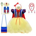 thumbnail image 1 of Vestido clásico de fantasía de Blancanieves para niñas, disfraz de princesa de Carnaval de Halloween, tutú de tul esponjoso, peluca para niños Fivean unisex, 1 of 2