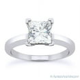 thumbnail image 2 of Square Brilliant Cut Charles & Colvard Moissanite 4-Prong Solitaire Engagement Ring in 14k White Gold, 2 of 4