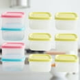 thumbnail image 4 of 10pcs 250ml Mini Plastic Crisper Square Food Container Kitchen Lunch Boxes Sealed Box for Refrigerator Microwave Oven (R, 4 of 8