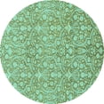 thumbnail image 1 of Ahgly Company Indoor Round Abstract Light Blue Modern Area Rugs, 6' Round, 1 of 4