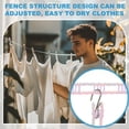 thumbnail image 4 of Uxcell 2 Pcs Portable Travel Clothesline, 16.4ft Clothes Line Outdoors Travel Hanger Foldable Clothesline Rope with Hooks for Camping Hotel Backyard Home Cruise Ship, White, 4 of 7