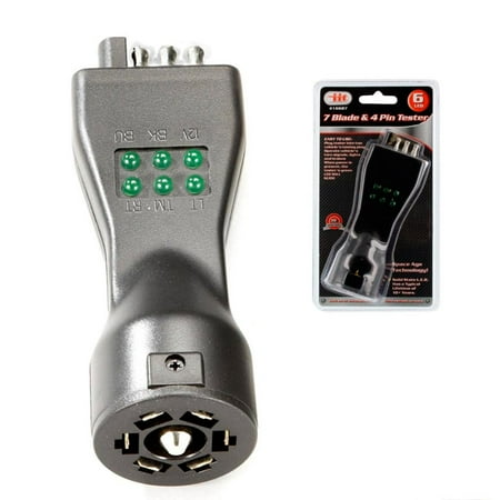 Trailer Tow Relay - Truck Trailer Vehicle Plug Tester 7 Round Blade 4 Pin Wire Light Brake RV Tow