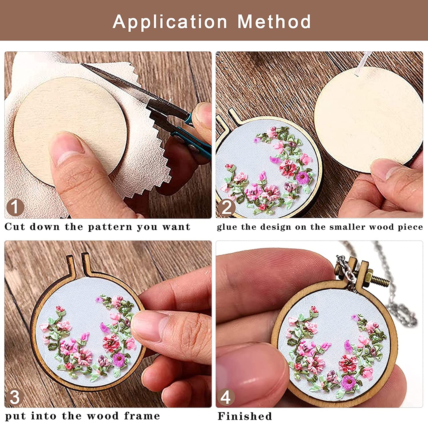 VEGCOO Mini Embroidery Hoops, Small Ring Tiny Embroidery Hoops, Wood Round  Embroidery Hoops Oval Embroidery Hoops for Embroidery Necklace Jewelry  Pendant and Cross Stitch (18 Sets) 