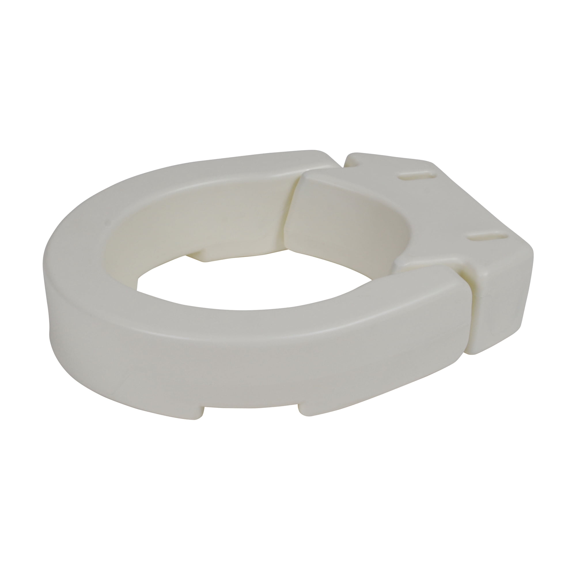 Drive Medical Hinged Toilet Seat Riser, White, 3.5" Height, for Standard Non-Elongated Toilets, Attaches to Toilet Bowl, Weight up to 250 lbs