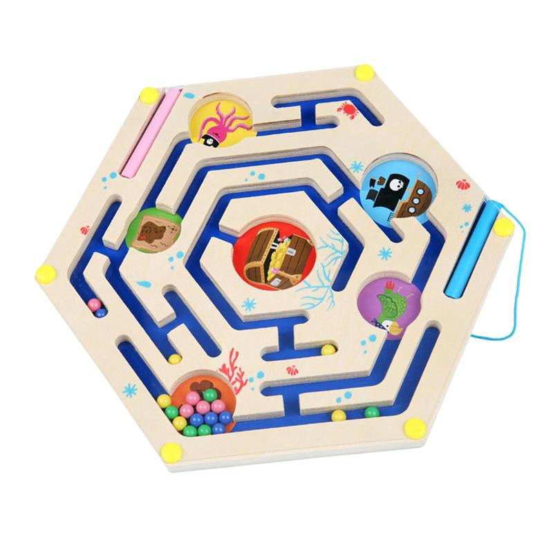Kids Magnetic Number Maze Learn Game STEM Toy Farm Animal Toddler Boy Girl New 