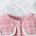 thumbnail image 6 of Piuwrlz Skirt and Jacket Set Girls Back to School Dress Set Long Sleeved Grid Skirts Suits Pink Size 120/4Y, 6 of 8