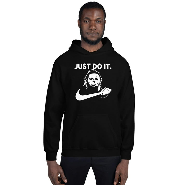 TopKoalaTee Mike Myers Hoodie Holding Marchetti Shaped Just Do It Ultra Soft Cotton Pullover in Black Small Walmart