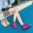 thumbnail image 4 of Women's Versatile Slip On Round Toe Waterproof Comfortable Short Rain Boots, 4 of 6