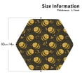 thumbnail image 2 of Yiaed Cute Cartoon Bees Print Leather Coasters for Drinks - Cup Coasters Coffee Table Kitchen Table Bar, Home & Office Gifts Handmade Drink Coasters-Hexagon, 2 of 6