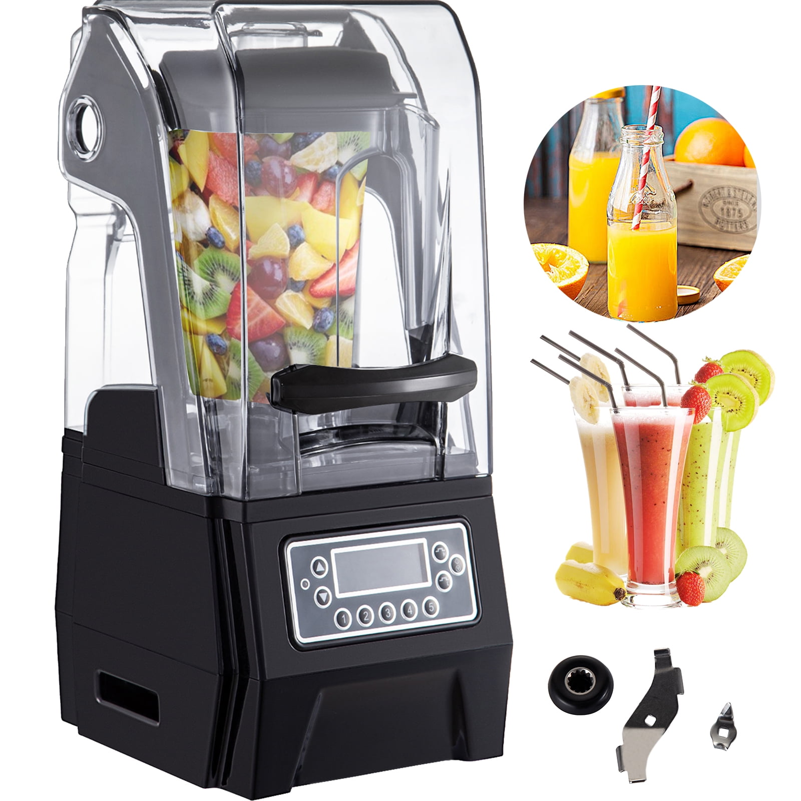 weight Properly Horror VEVORbrand 110V Commercial Smoothie Blenders 1.5L/50.7oz 1500W Countertop  Silent Blender with Sound Shield, Quiet Blender Self-Cleaning, Includes  Multifunctional 2-in-1 Wet Dry Blades - Walmart.com
