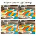 thumbnail image 5 of ODIKA Bedside Hopscotch Checkered Abstract Plaza Retro Storybook Block for Home Office, Gaming Room, Under Desk, Non-Slip Chair-Friendly, 5 of 5
