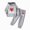 T054-Grey, variant on Zuwimk Boys And Girls Jogger Sets for Kids 2 Pack Fleece Letter Print Hoodie and Sweatpants for Kids Outfits(T054-Grey)