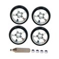 thumbnail image 3 of arctrm 4Pcs Wheel Rims Replace Modification Sturdy 25mm Premium Aluminum Alloy Rims for Silver, 3 of 8