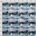 thumbnail image 3 of oneOone Viscose Jersey Baby Blue Fabric Skins Animal Craft Projects Decor Fabric Printed By The Yard 60 Inch Wide, 3 of 5