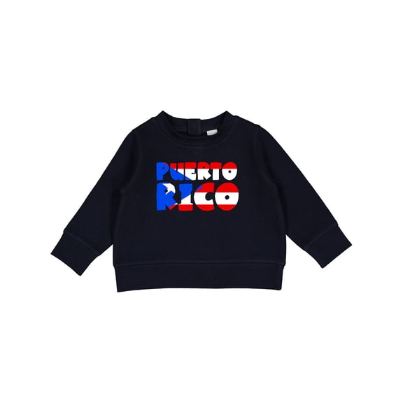 Inktastic Puerto Rico Flag in Text Baby Sweatshirt