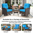 thumbnail image 6 of PUKNLY 2 Pack Outdoor Chair Cushion, 24x24x6 in Patio Furniture Cushions, Waterproof & Fade Resistant High Back Deep Seat Cushions Replacement for Wicker Chairs, Loveseats, Sofas, Benches, Blue, 6 of 7