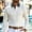 White, variant on Men Fake Two Plaid Collar Cable Diamond Knit Sweater, Loose Fit Textured Long Sleeve Pullover for Business Daily Fall Wear White L