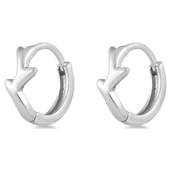 Sterling Silver Tree Branch Hoop Huggy Antler Elegant Earrings 925 New Jewelry Female Unisex