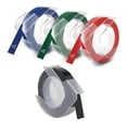 thumbnail image 1 of 4PCS 9mm Label Maker Tapes Color Printing Tape Labeling Ribbon Blue Red Green Black Background, 1 of 12